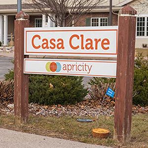 Apricity Treatment Casa Clara Building Sign