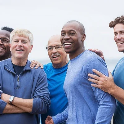 Men Celebrating in a Group